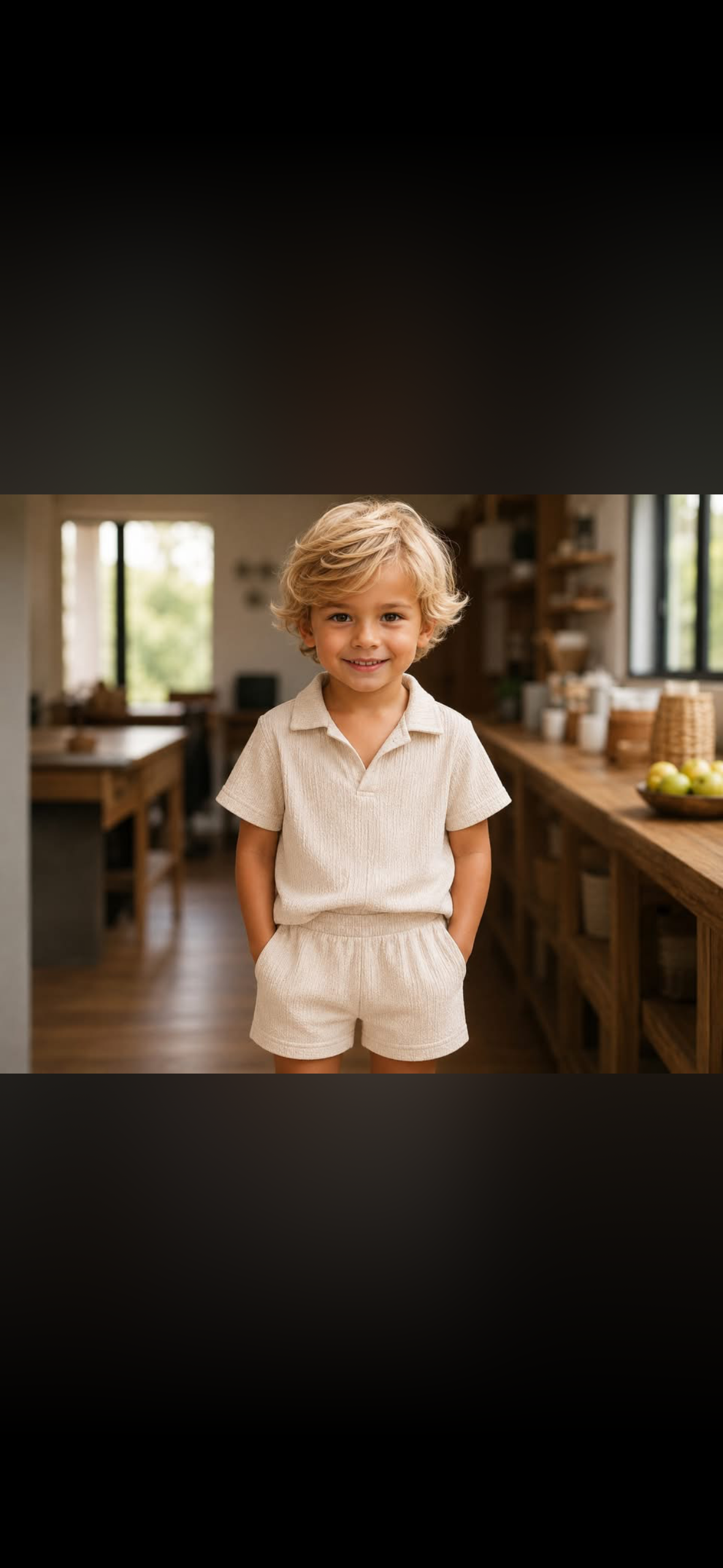 Beige jongens set