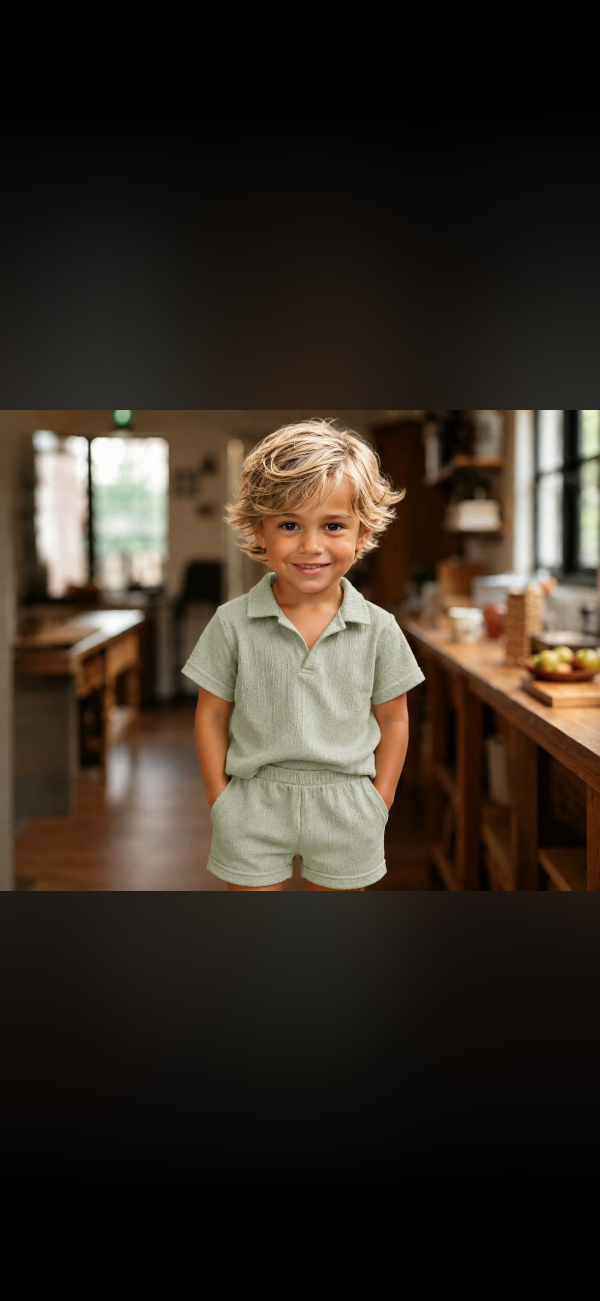 Groene set jongens