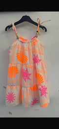 Ibiza jurk oranje / roze
