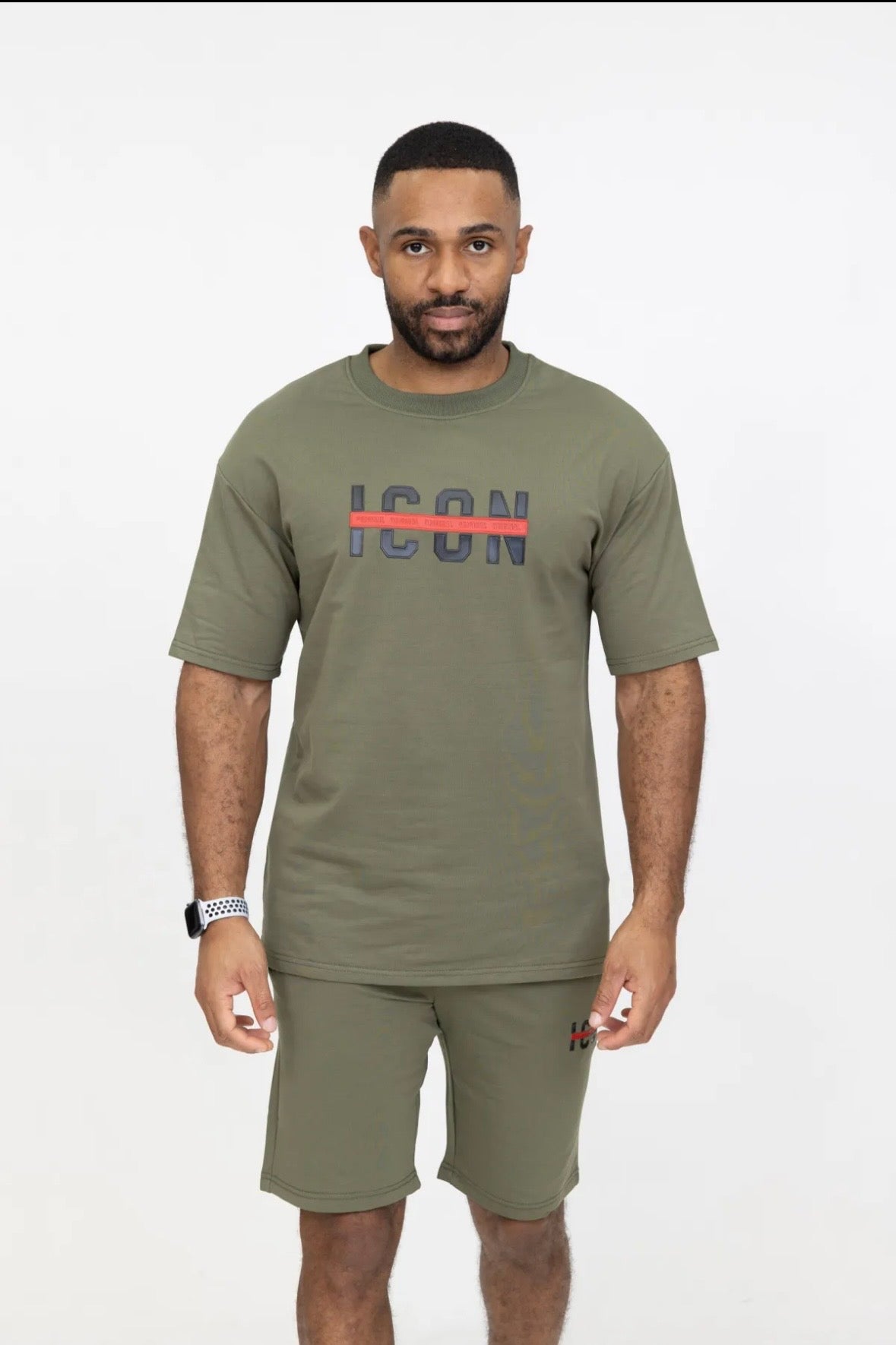 Mannen set icon khaki