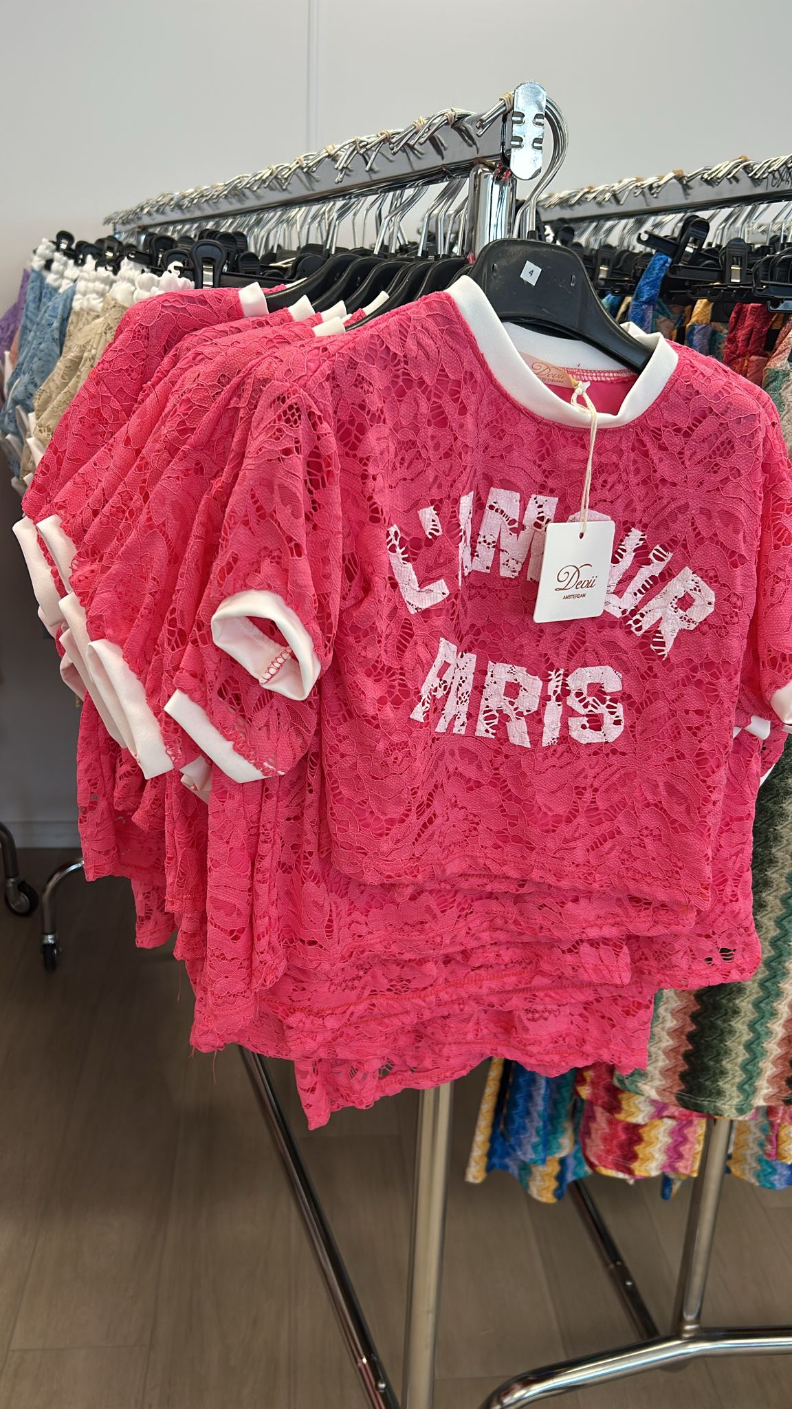 Roze kanten set