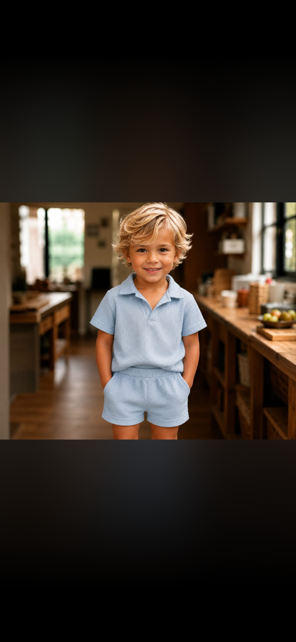 Blauwe set jongens