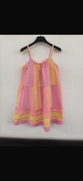 Ibiza jurk roze / geel