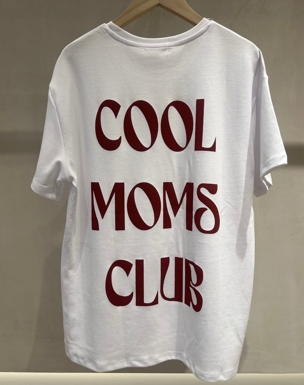 Cool moms club wit rood one size
