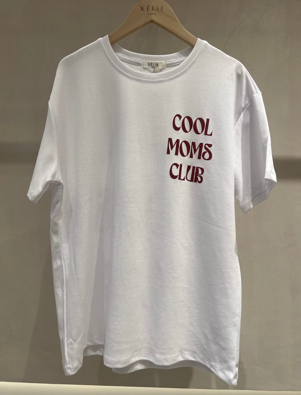 Cool moms club wit rood one size
