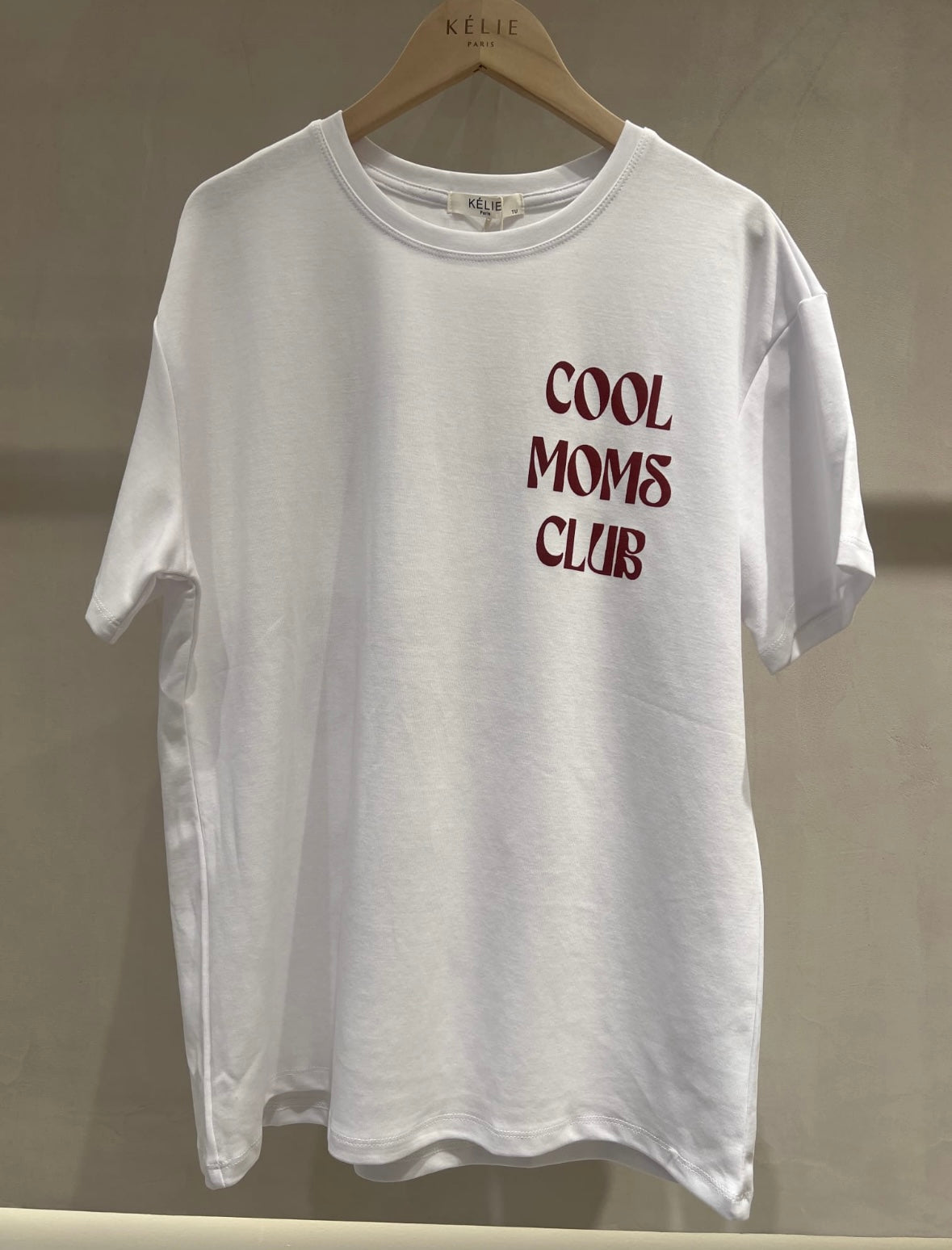 Cool moms club wit rood one size