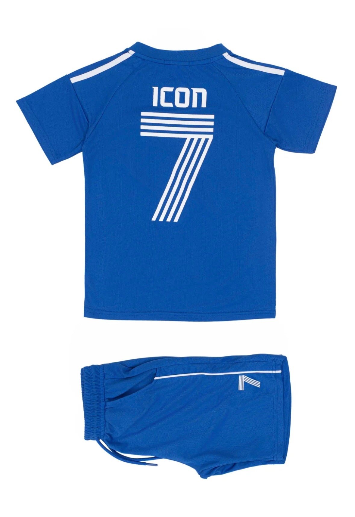 Icon voetbal set blauw