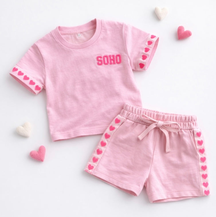 Soho baby lichtroze meisjes set