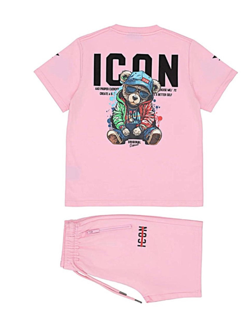 Icon set zomer roze