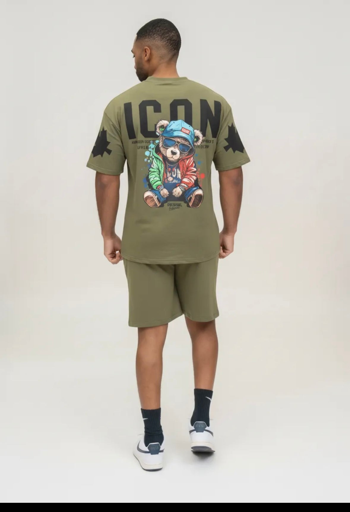Icon set khaki mannen