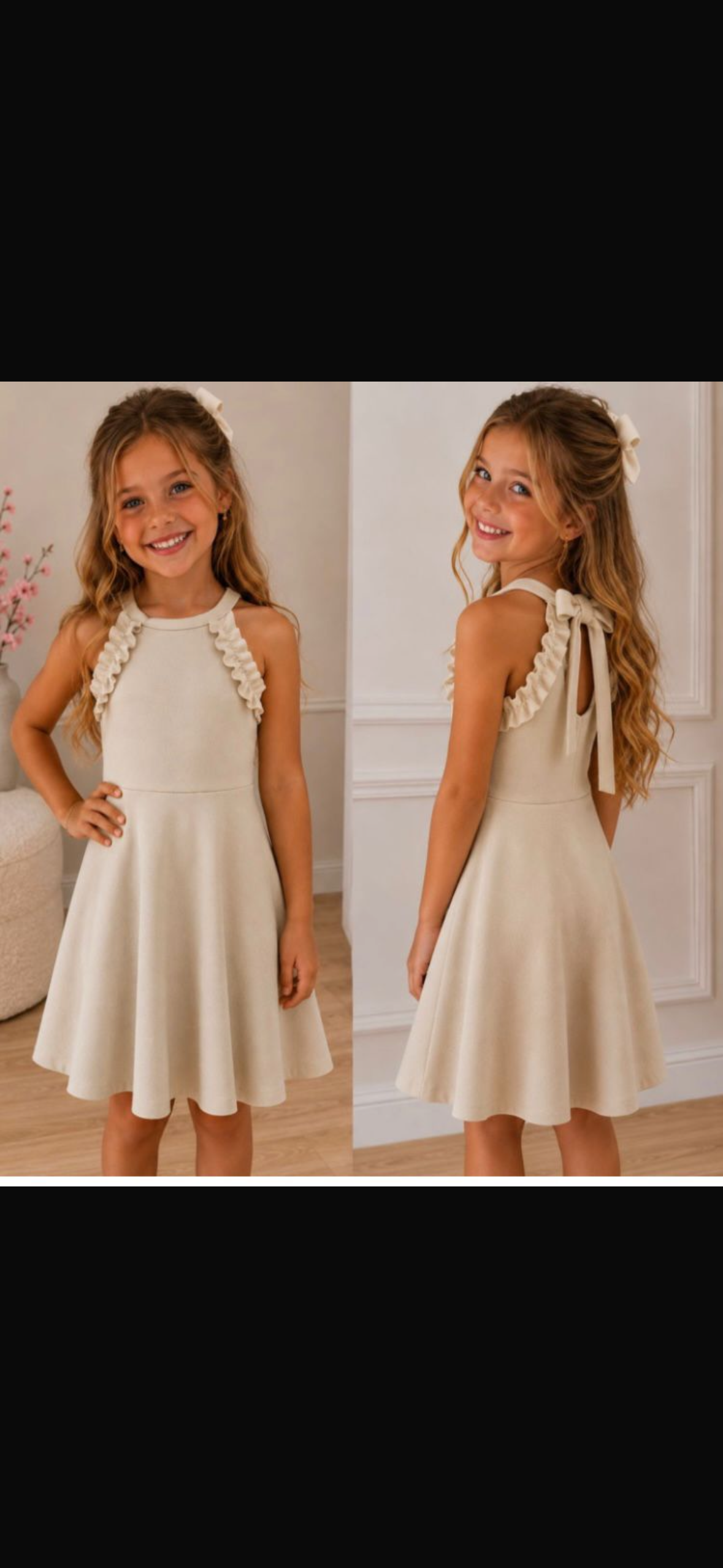 Strik jurk beige